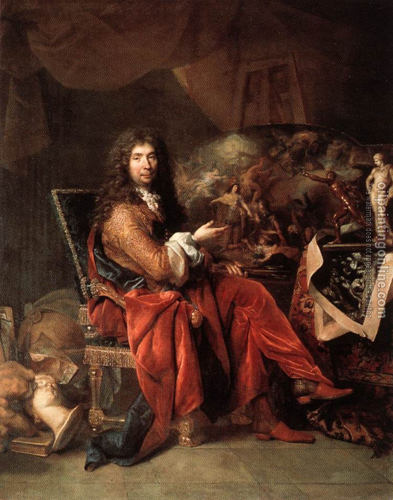 Largilliere, Nicolas de - Portrait of Charles Le Brun
